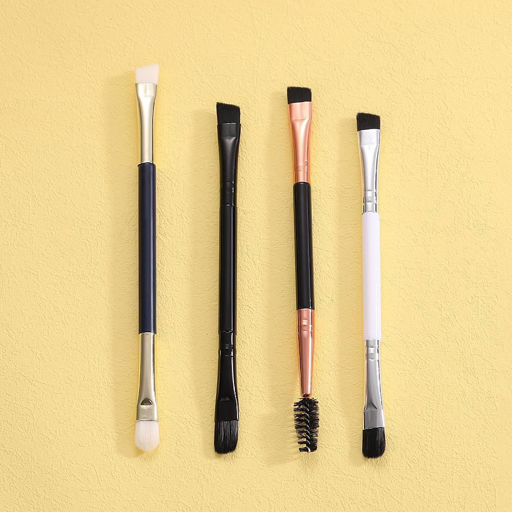 Hot-Selling Double-Ended Makeup Brush Set: Eyebrow, Eyeshadow, Eyeliner, Concealer – Perfect for Beginners, Portable & Versatile DIY Makeup Tool.