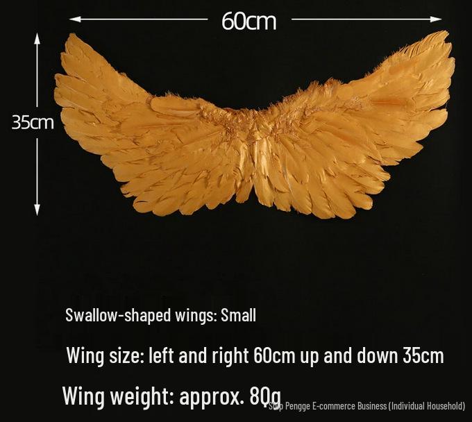 Peng Ge Angel & Swallow Wings: White Feather Wings for Children & Adults - Ideal for Bride, Flower Girl, or Costume Performances.