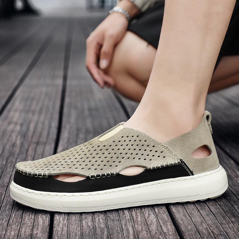 Men's Fashion Leisure Sandals Male Summer Breathable Trendy Casual Shoes Lightweight and Comfortable Wide Toe Shoes