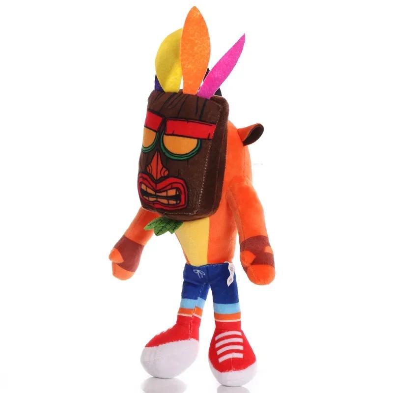 New Arrival Anime Crash Bandicoot Plush Toys Cartoon Animal Aku Aku Crash Soft Stuffed Plush Dolls for Kids Christmas Gifts