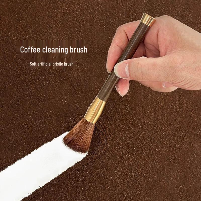 Newcomer Discount: Wooden Handle Coffee Grinder Cleaning Brush - Soft, Non-Shedding Bristles