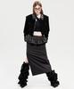 Holy Number Seven Ruffled Long Skirt _ Charcoal