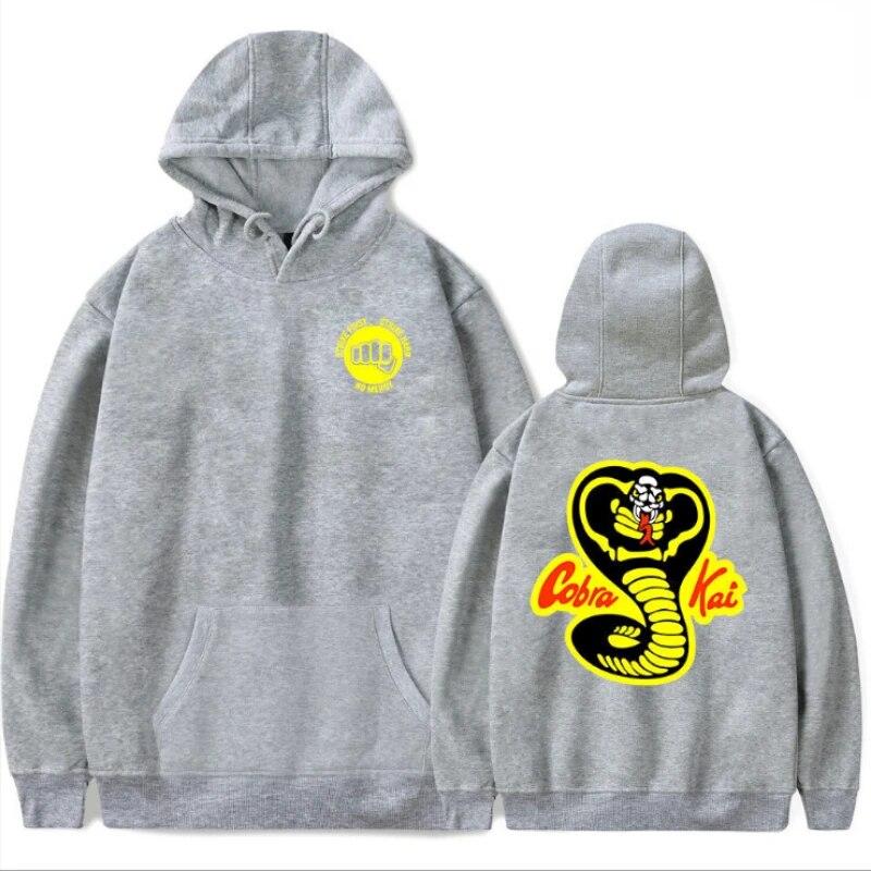 New Autumn Cobra Kai Hoodies Sweatshirts Unisex Harajuku Hip Hop Hooded Casual Hooded Fleece Autumn Winter Pullover Streetwear