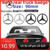 Autosticker Voor Mercedes Benz 3D ABS zilver/Zwart 9cm 90mm auto achterklep Kofferbak embleem badge sticker Decals Voor Mercedes Benz W11