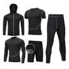 Men's Quick-Dry Basketball Compression Sportswear Set - 3 or 4 Pieces for Autumn/Winter Running