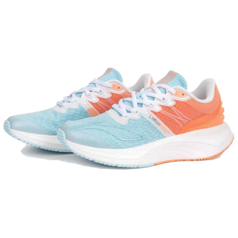 New LiNing YueYing 1.0 Cushioning, Wear Resistant Low Top Running Shoes Women's Blue Orange White ARHS036-5