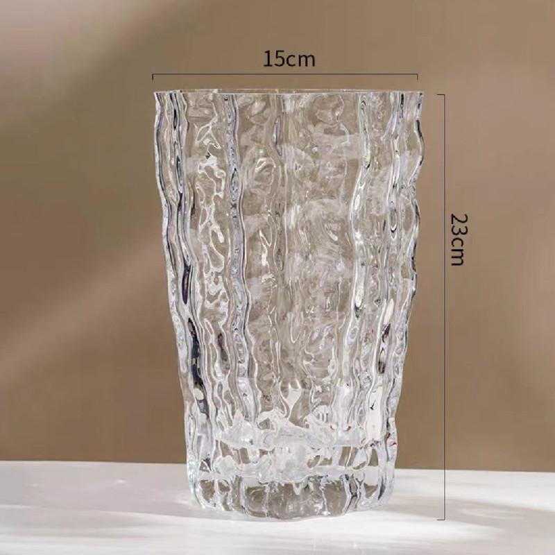 Финская ледниковая ваза Nordic Simple Прозрачный стеклянный цветок Гидропонное украшение Цветочный светильник Роскошная настольная цветочная композиция