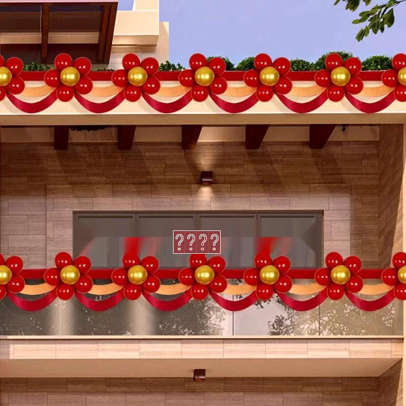 Outdoor Balcony Wedding Flower Decoration for Railings