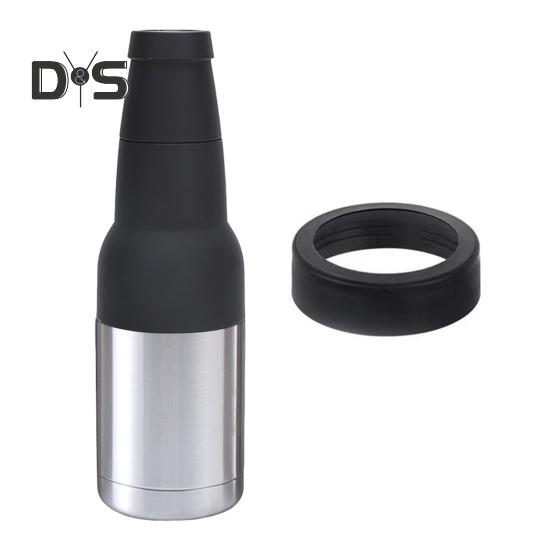 

Изолятор для пивных бутылок из нержавеющей стали на 12 унций, вакуумная изоляция, двойные стенки, тонкий охладитель для банок, сохраняет напитки холодными до 6 часов, открывалка для пива для мужчин серебряный