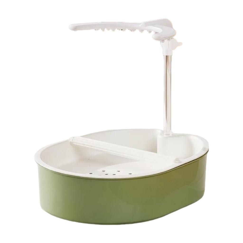Bathtub for Birds Automatic Parrot Shower Box Adjustable Perch Bathing Container for Cockatiel Budgie Cage Indoor Play Pool