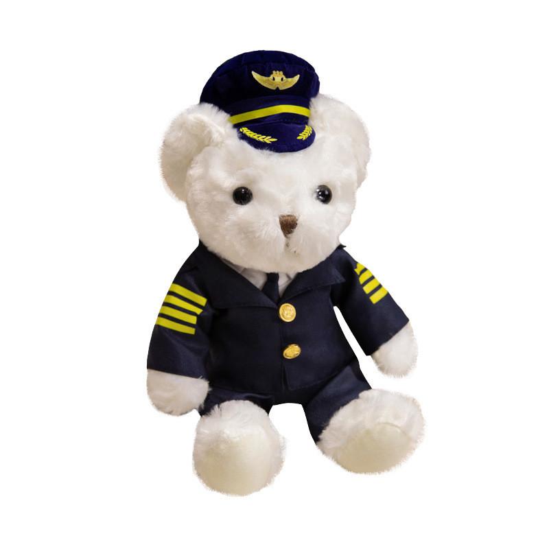 Bear Uniform Series Plush Toy With Pp Cotton Filling For  Traffic Police Xiong