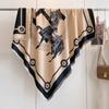 Winter new imitation cashmere scarf high-end women's warm square scarf red cashew jacquard cape shawl
