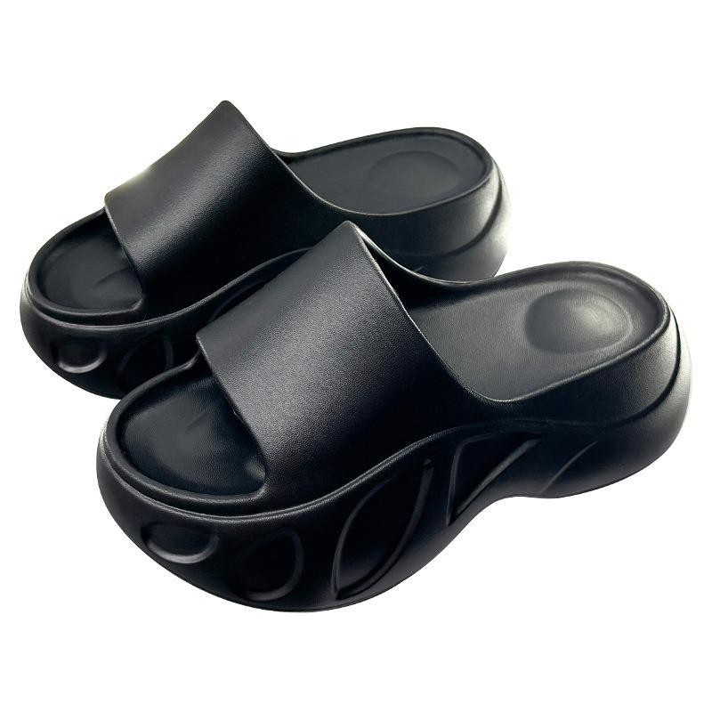 Kleine hochhackige Hausschuhe Damen neu rutschfest weichsohlig dicksohlig modisch vielseitig schlicht EA Oberbekleidung erhöhende Hausschuhe