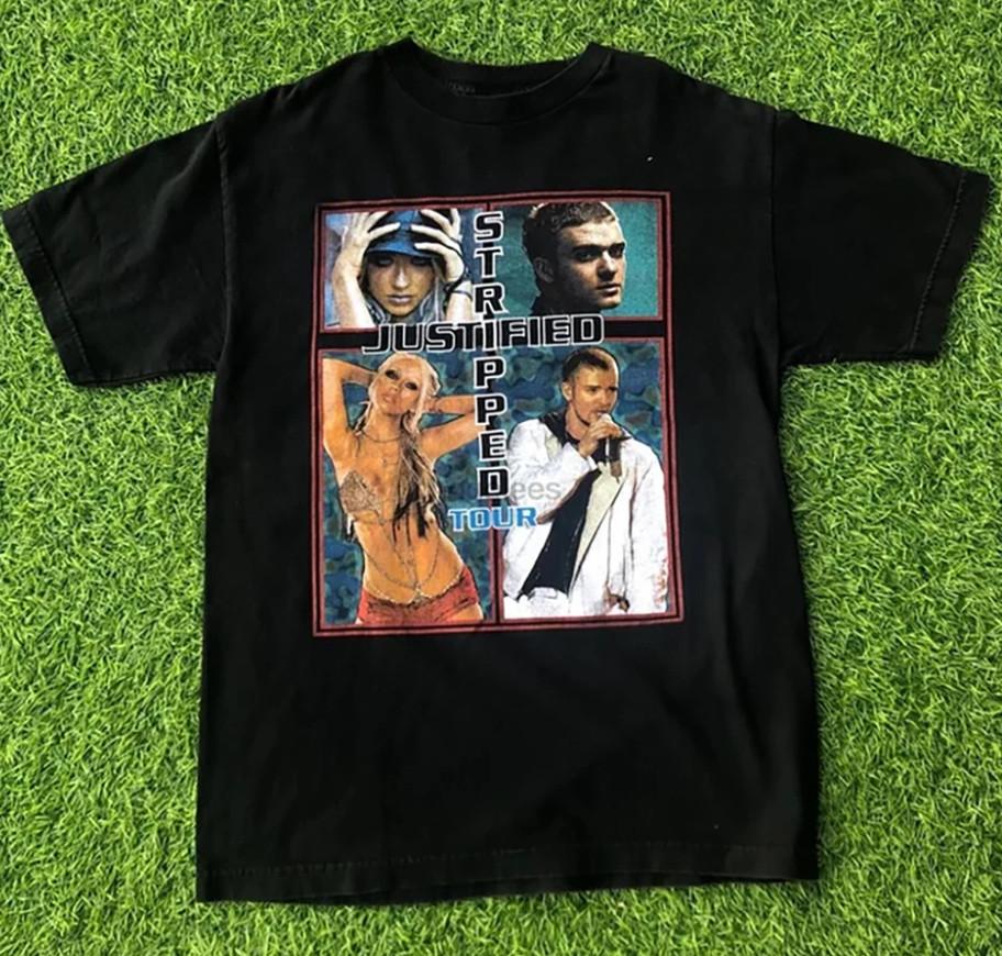 Vintage Justin Timberlake Christina Aguilera Justified Tour T-shirt size S-5XL M