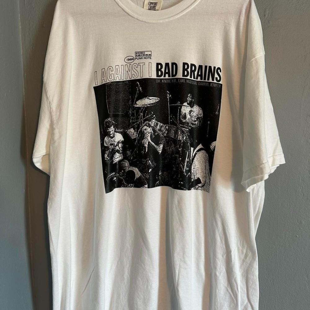 

Bad Brains рок-музыка тур короткий рукав белый цвет футболка KV39940 Унисекс футболка L