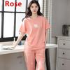 Women's Sets Cute Cartoon Print Pajamas Fashion Casual Home Service Short-sleeved Shorts 2PCS Femme… More