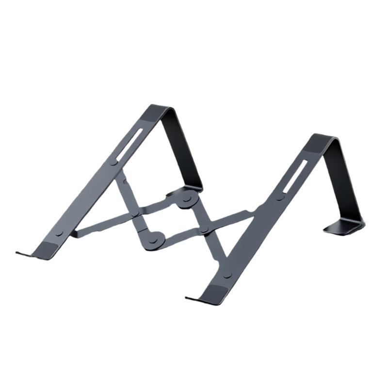 Foldable Computer Risers, Metal Notebook Support with AntiSlip Silicone Pad for Computer Notebook Tablets