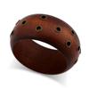 Exaggeration Punk Hip-Hop Round Hole Wood Geometric Wide Bangles Vintage Fashion Bracelet Bangle For Women Men Jewelry