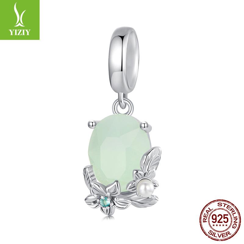 Monet Impression Pendant Wind Personality Diy Bracelet Beaded Accessories Flower Plant Animal Green Beads