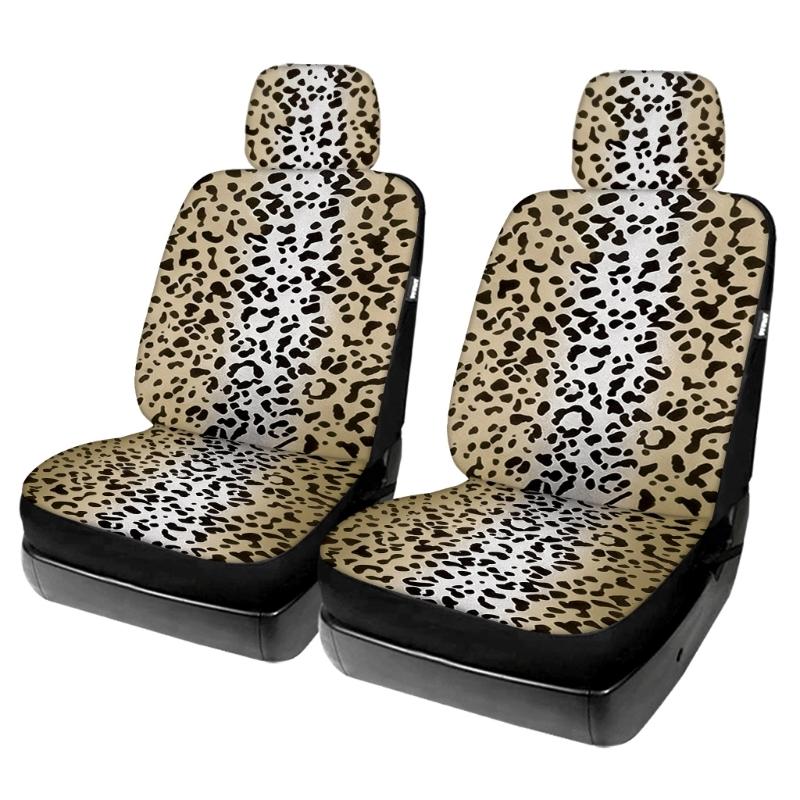 Coprisedili Auto alla Moda con Fantasia Leopardo Poliestere Traspirante Facili da Installare e Pulire Proteggi Sedile
