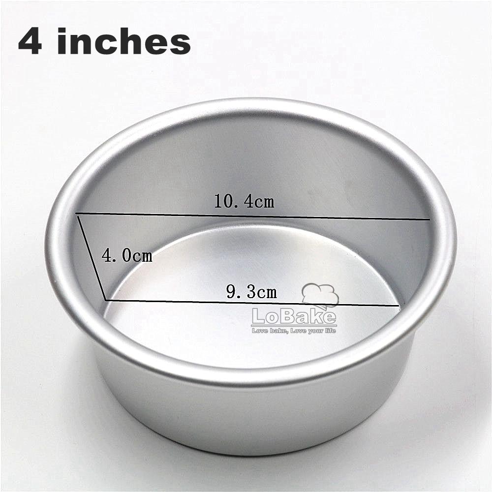 4-12 Zoll Fester Boden Einfache Runde Form Eloxieren Aluminium Metall Chiffon Kuchenform Brotform Mousseformen Pfannen DIY Backen