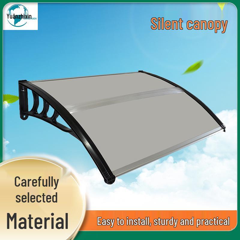 

Silent Awning: Easy Install Window Rain Canopy - PC Board for Balcony & A/C Shelter 90x100 cm