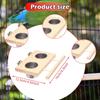 Bird Feeder Perch Feeding and Watering Supplies Wood Bowl Cup for Small Animal Parakeet