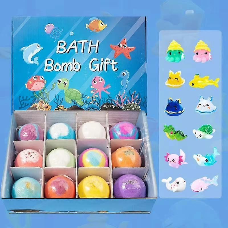 12*50g Bath Bomb Gift Set, Colorful Bubble Bath Bombs Aromatherapy Spa Set Easter Gift for Kids Boys Girls