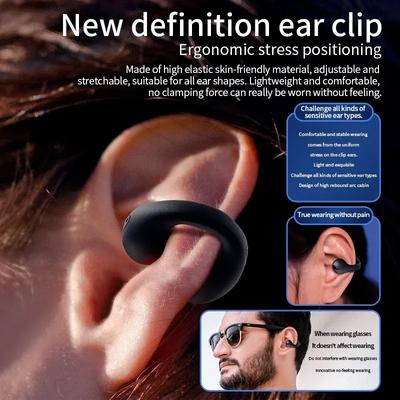 Słuchawki z przewodnictwem kostnym z otwartym uchem Bluetooth 5.3 Bezprzewodowe słuchawki sportowe Wodoodporne IPX5 Słuchawki stereo z długą żywotnością baterii