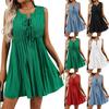 Women's Lace-up Fashionable Short Sleeveless Vacation Dress