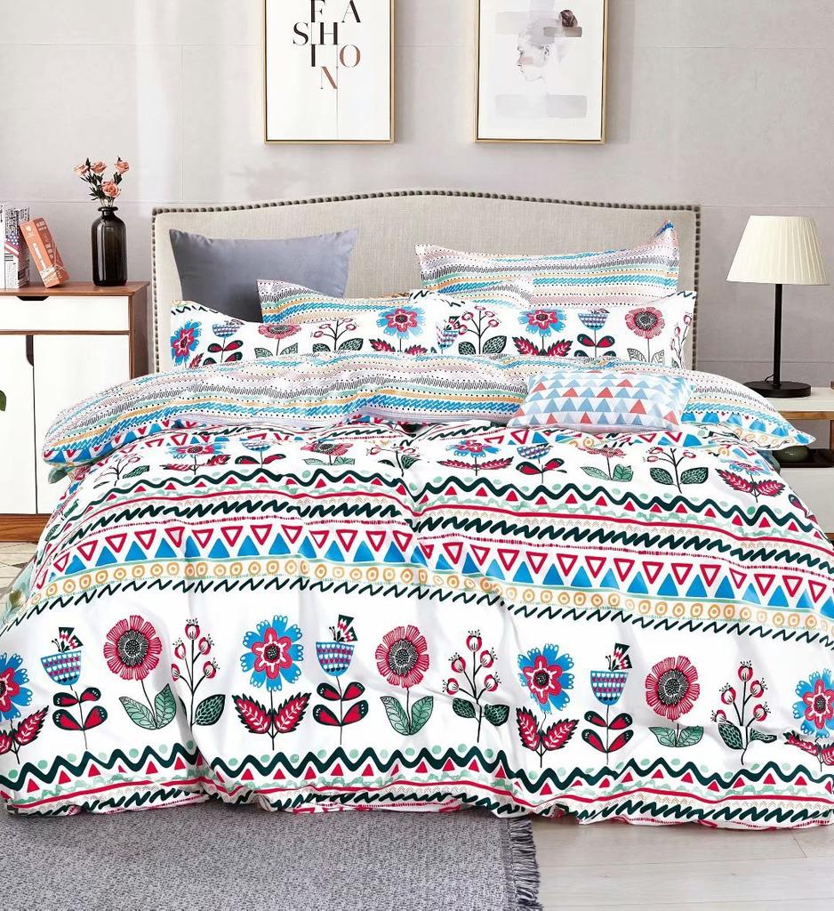 Traditional Printed Pillowcase Quilt Cover Two Or Three-Piece Set Is Available