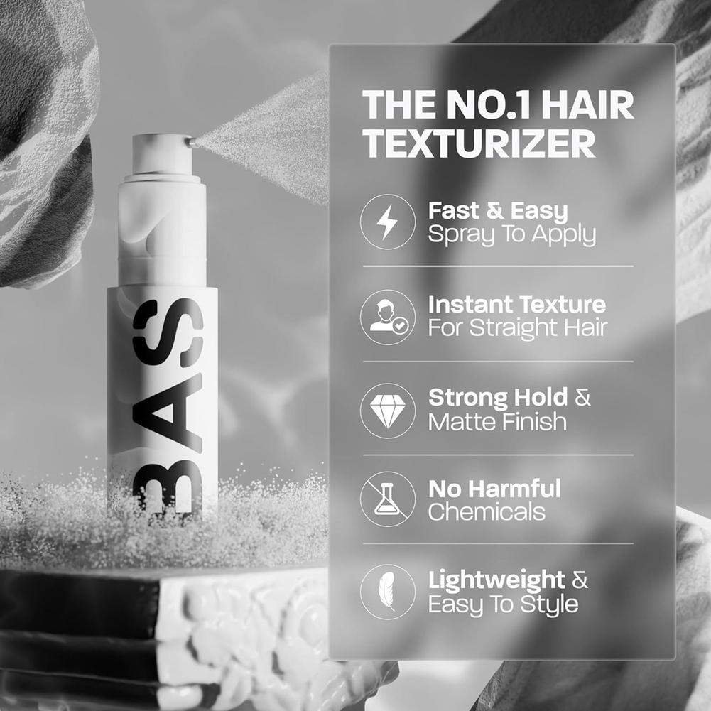 Spray Teksturyzujący Solą Morską Długotrwałe Utrwalenie dla Fal, Natychmiastowa Objętość Puszysty Puder do Stylizacji w Sprayu dla Mężczyzn Kobiet mniej
