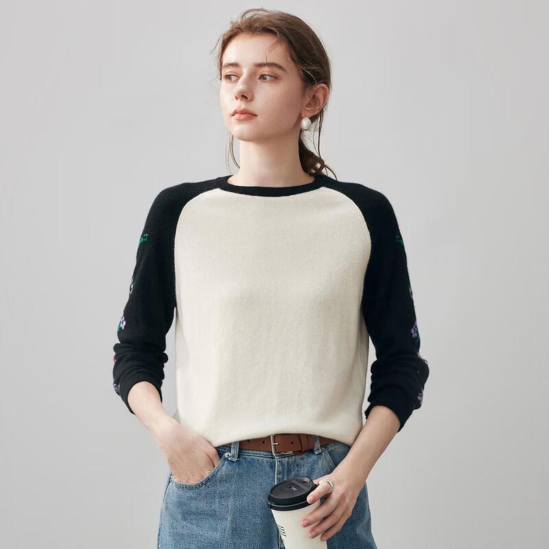 Kemeng Boka Women's 2025 Autumn/Winter Round Neck Cashmere Sweater