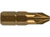 Tin-Titanium Pozidriv Bit 1/4' 25mm Set of 10 Pz1