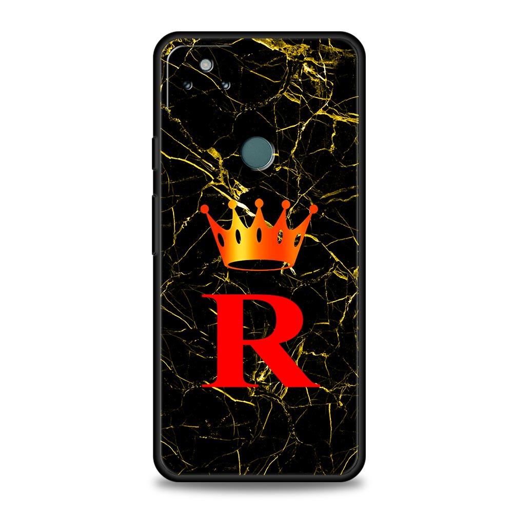 Marble Letter Phone Case Cover for Google Pixel 10 9 8 7 6 9A 8A 7A 6A Pro Shockproof Soft TPU 10 Pro XL Shell Fundas Capas Bags
