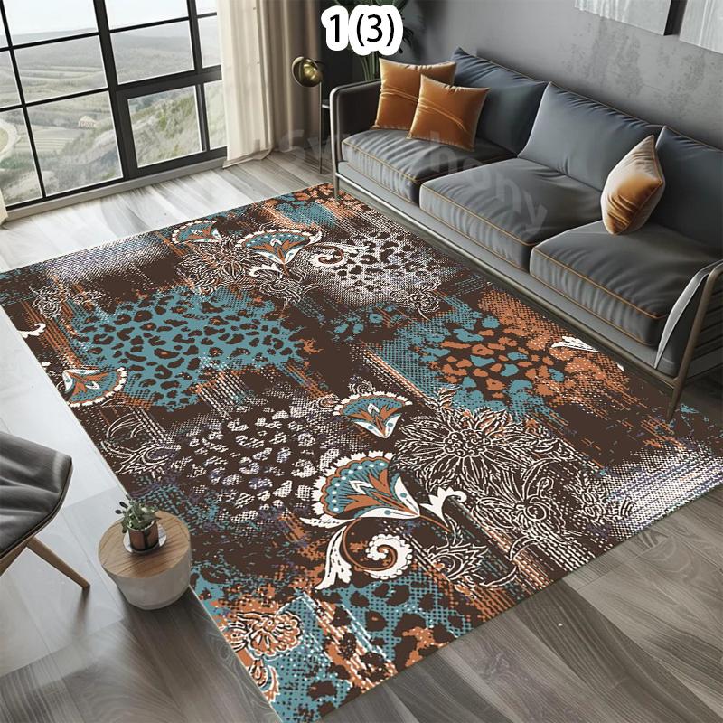 

Vintage Floral Carpet Mat Rug Home Decoration Living Room Floor Rug Patchwork Pattern Retro Style Indoor Area Rug Bedroom 40x60cm