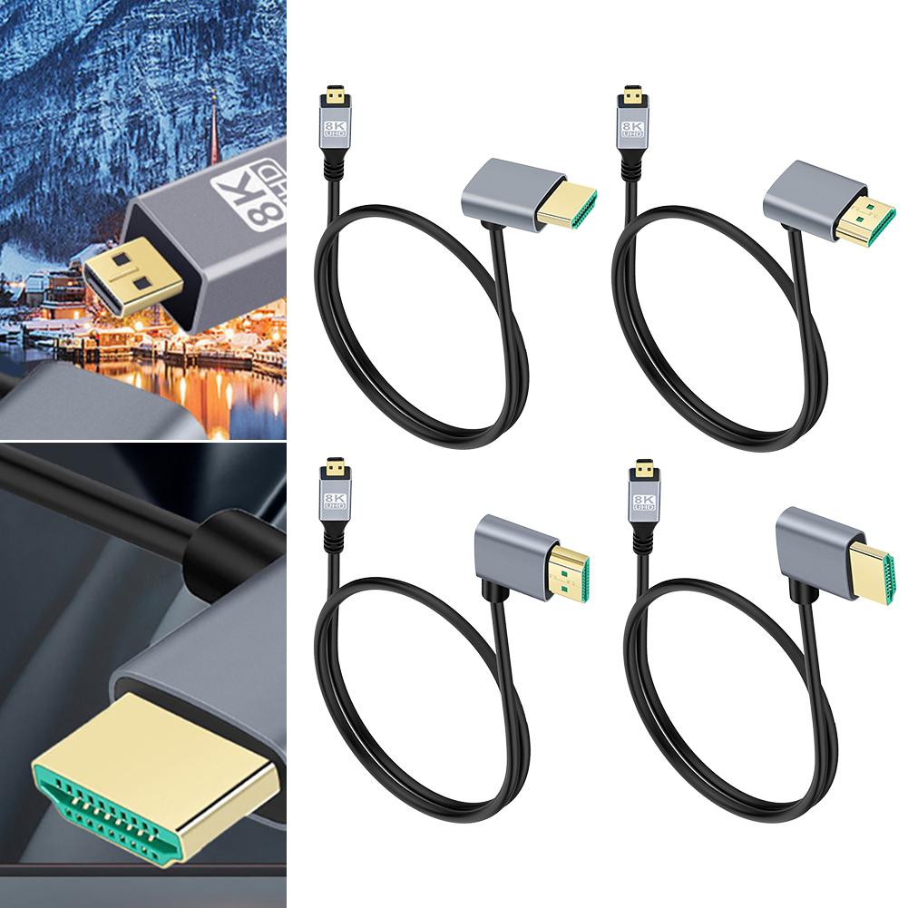 

0,5/1/2 м 48 Гбит/с шнур совместимый с микро HDMI-HDMI-совместимый кабель удобный # 2M