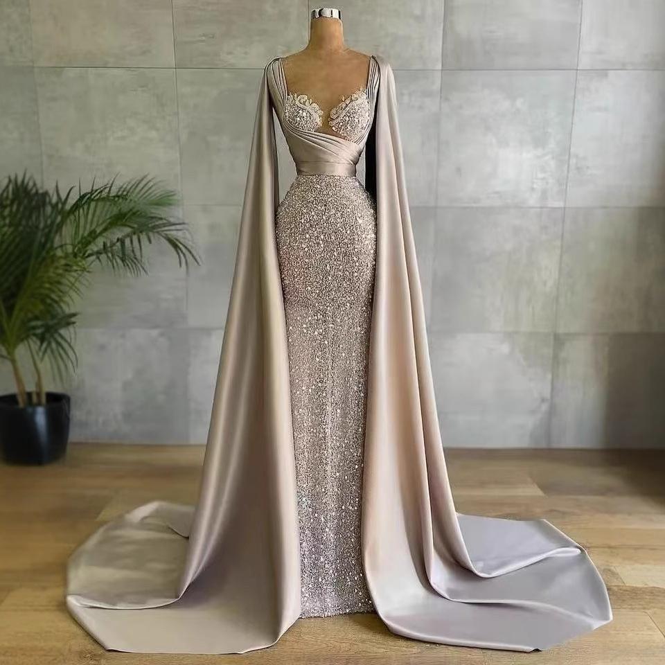 High-end Evening Dress 1011 New Aura Queen Long Slim Dress Dress Annual Meeting Catwalk Dress
