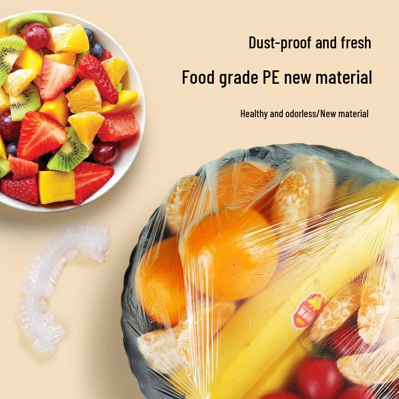 Food Grade Disposable Cling Film - Fresh-Keeping Covers for Household Use, Ideal for Fruits & Vegetables.