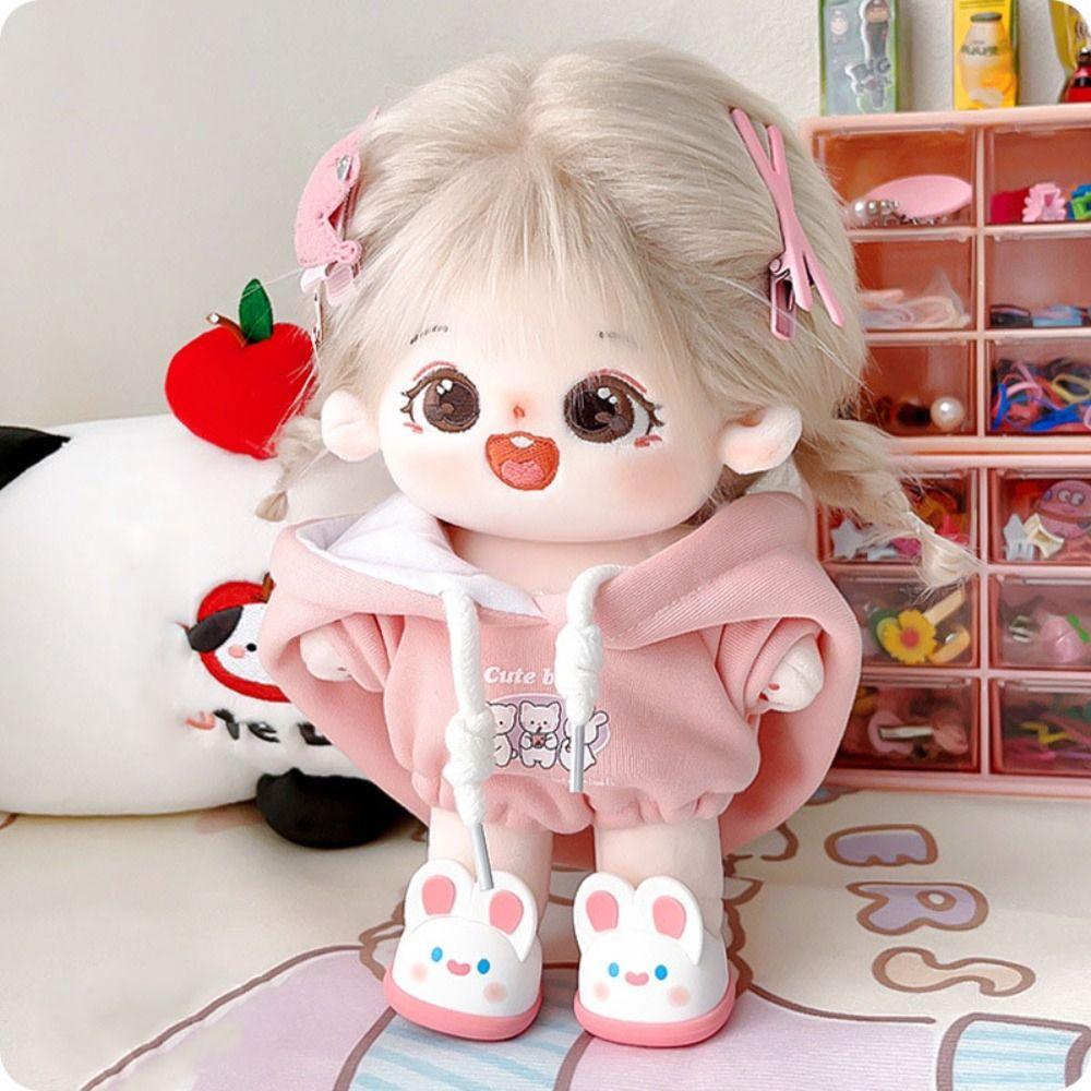 Mini Cartoon Plush Jumpsuit Cartoon Style Mini Clothes Suits Idol Doll Outfit  20cm Cotton Doll