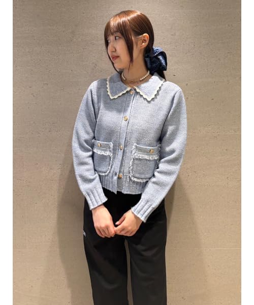 Furfur Tweed Knit Jacket RWNT254043SAXF