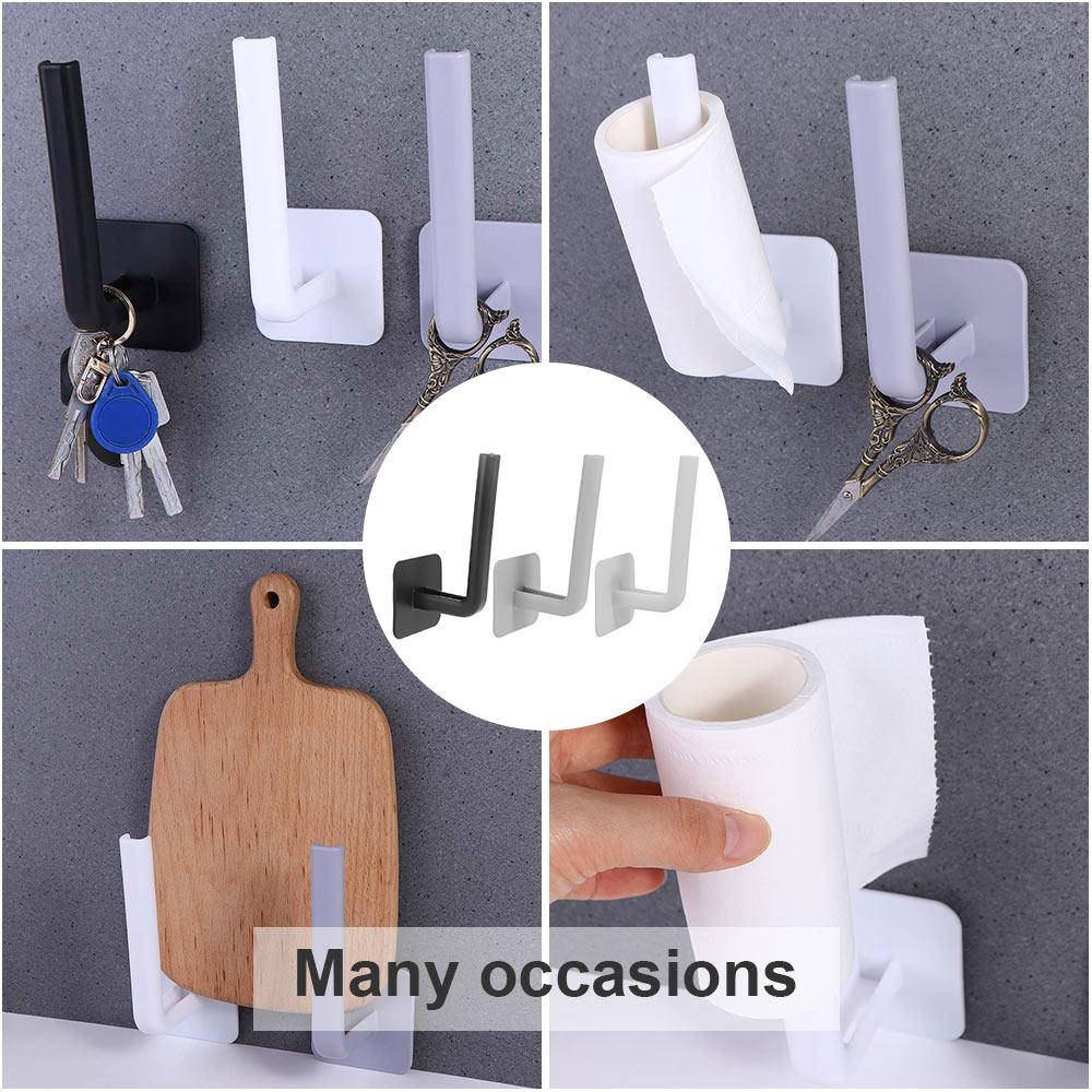 Toilet Kitchen Bathroom Wall Mounted Storage Rack Paper Roll Rack Towel Holder Hook Tissue Hanger
