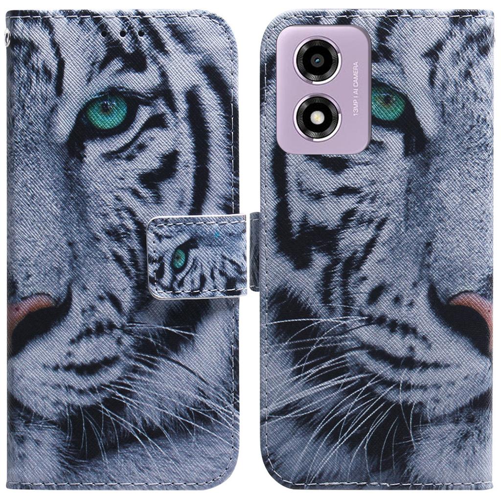 For Motorola Moto G04s 4G/E14 4G Wallet Phone Case Pattern Print Leather Flip Cover
