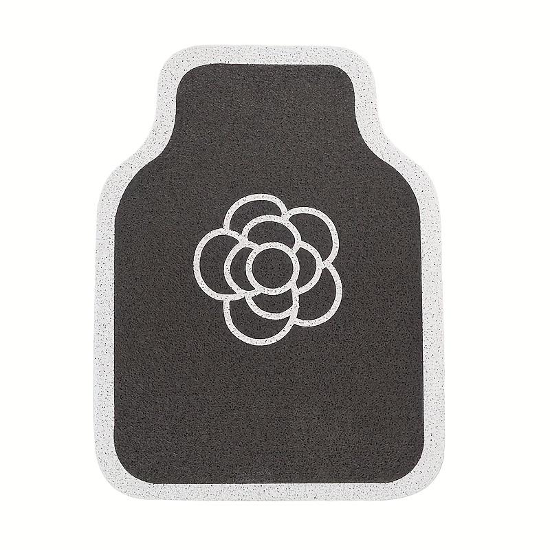 Car foot mat silk ring printing car anti-dirty non-slip foot mat net red light luxury camellia car protection mat