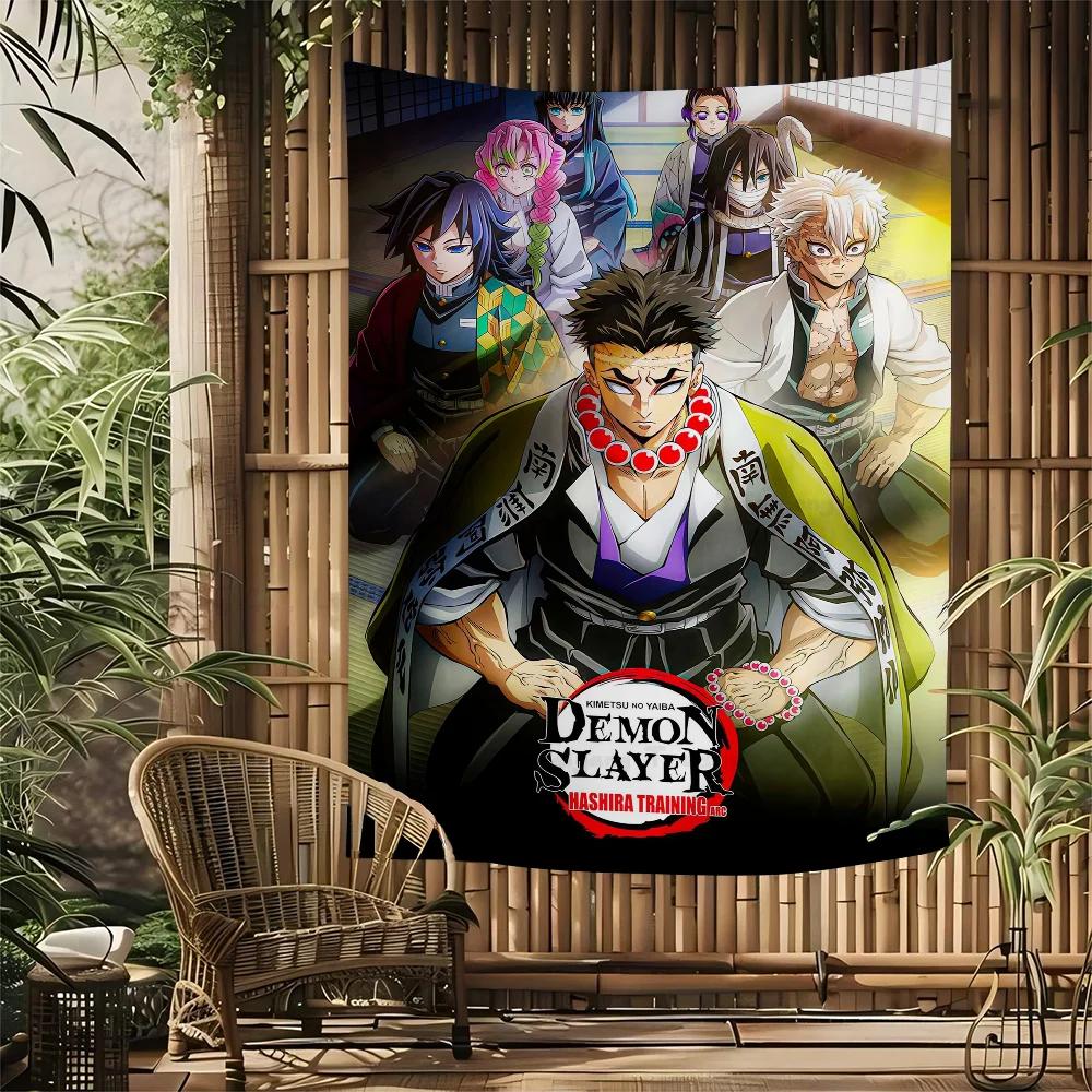 Anime Demon Slayer Cartoon Tapestry Art Science Fiction Room Home Decor Wall Hanging Home Decor