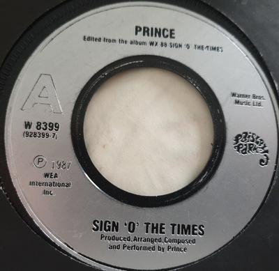 7inch Record PRINCE  Sign O The Times W8399 Paisley Park 1987 UK SoulFunk Used