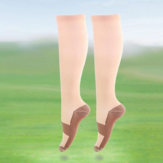 Women Breathable Patchwork Compression Stockings Cycling Running Long Socks