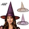 Halloween Dress Up Supplies Cone-shaped Transparent Organza Witch Hat, Lightweight Costume Accessory Creative Holiday for Wizard Party Decorations And