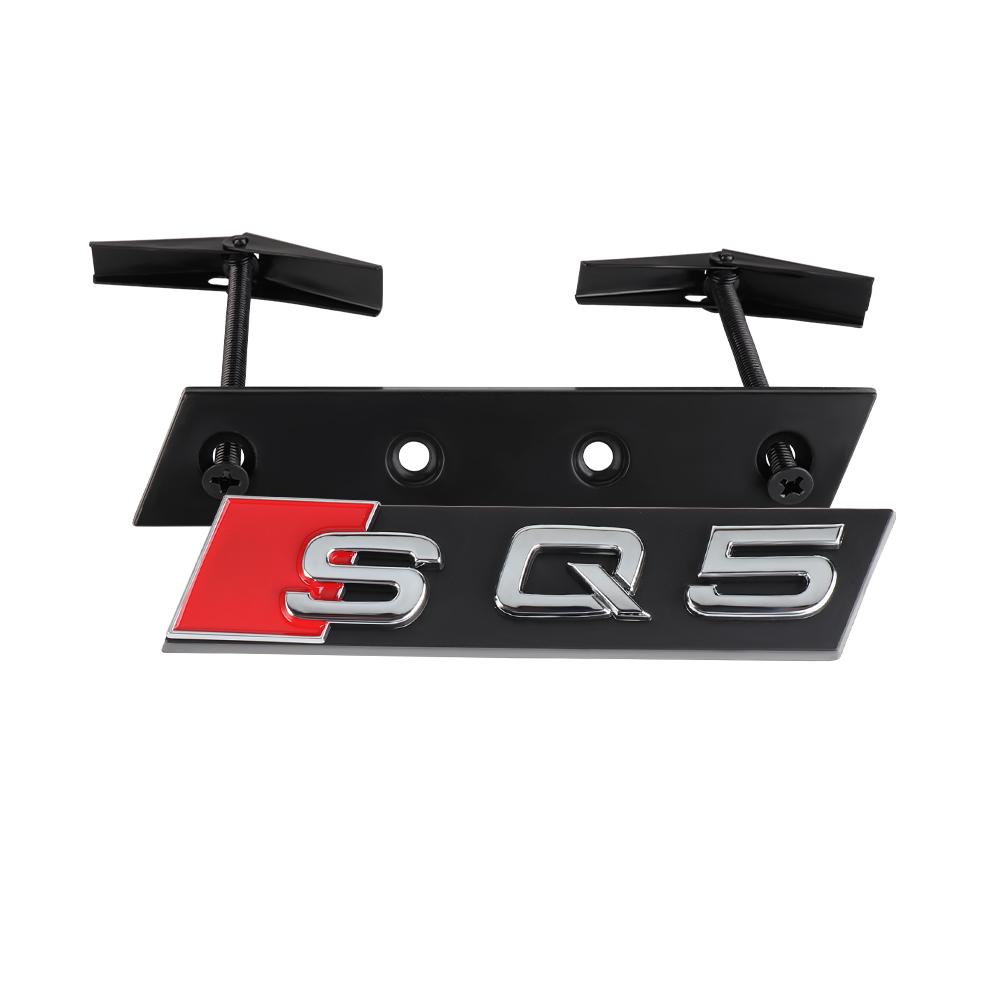 3D ABS Car Hood Front Grille Emblem Decoration Sticker Badge Logo For Audi SQ3 SQ4 SQ5 SQ6 SQ7 SQ8 Auto Styling Refit Accessorie