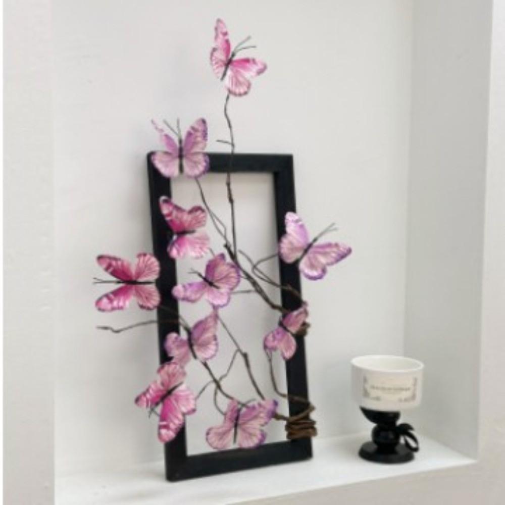 Aesthetic DIY Simulation Butterfly Photography Prop 3D Artificial Dead Branch Desktop Decorations Fake Flower Home Decor